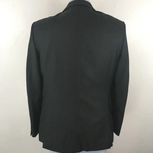 Laurentino 38r mens suit solid charcoal 2 piece 100% wool 2 button NWT ea0174